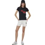 Body Action Slim Fit T-Shirt Black Γυναικεία Κοντομάνικη Μπλόυζα Μαύρη