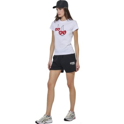 Body Action Slim Fit T-Shirt White Γυναικεία Κοντομάνικη Μπλόυζα Λευκή