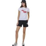 Body Action Slim Fit T-Shirt White Γυναικεία Κοντομάνικη Μπλόυζα Λευκή