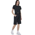 Body Action Modal Straight-Cut T-Shirt Black Γυναικεία Κοντομάνικη Μπλούζα Μαύρη