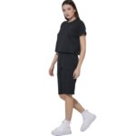 Body Action Modal Straight-Cut T-Shirt Black Γυναικεία Κοντομάνικη Μπλούζα Μαύρη