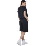 Body Action Modal Straight-Cut T-Shirt Black Γυναικεία Κοντομάνικη Μπλούζα Μαύρη