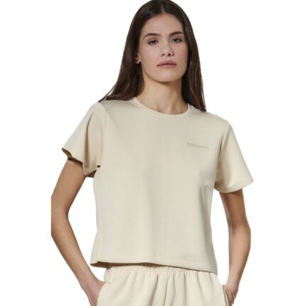 Body Action Modal Straight-Cut T-Shirt Summer Sand Γυναικεία Κοντομάνικη Μπλούζα Εκρού