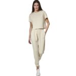 Body Action Modal Straight-Cut T-Shirt Summer Sand Γυναικεία Κοντομάνικη Μπλούζα Εκρού