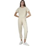 Body Action Modal Straight-Cut T-Shirt Summer Sand Γυναικεία Κοντομάνικη Μπλούζα Εκρού