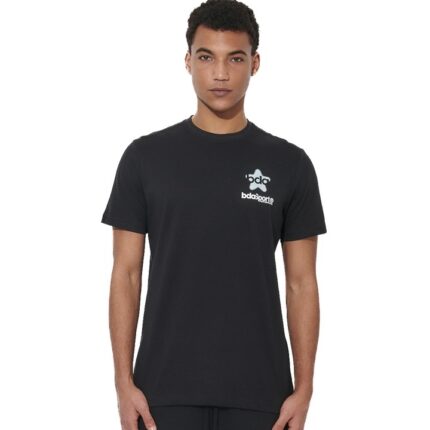 Body Action Slim Fit T-Shirt Black Ανδρική Κοντομάνικη Μπλόυζα Μαύρη