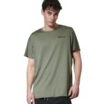 Body Action Ανδρικό Αθλητικό T-shirt Λαδί Εκρού