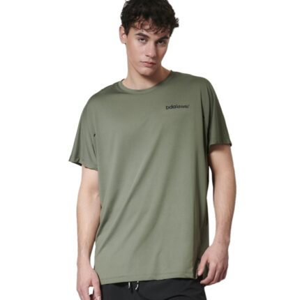 Body Action Ανδρικό Αθλητικό T-shirt Λαδί Εκρού