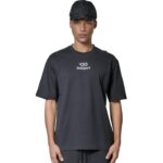 Body Action High-Density Logo T-Shirt Black Ανδρική Κοντομάνικη Μπλόυζα Μαύρη