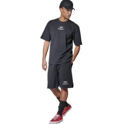 Body Action High-Density Logo T-Shirt Black Ανδρική Κοντομάνικη Μπλόυζα Μαύρη