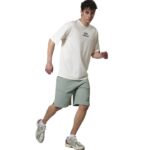 Body Action High-Density Logo T-Shirt White Alyssum Ανδρική Κοντομάνικη Μπλόυζα Λευκή