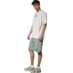 Body Action High-Density Logo T-Shirt White Alyssum Ανδρική Κοντομάνικη Μπλόυζα Λευκή