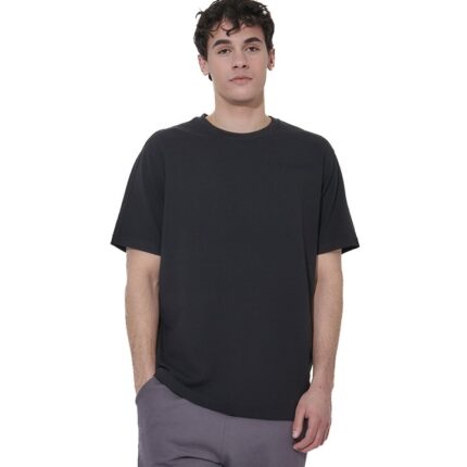 Body Action Regular Fit Tech Pique T-Shirt Black Ανδρικό Κοντομάνικο Μαύρο