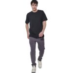 Body Action Regular Fit Tech Pique T-Shirt Black Ανδρικό Κοντομάνικο Μαύρο