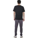 Body Action Regular Fit Tech Pique T-Shirt Black Ανδρικό Κοντομάνικο Μαύρο