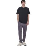 Body Action Regular Fit Tech Pique T-Shirt Black Ανδρικό Κοντομάνικο Μαύρο