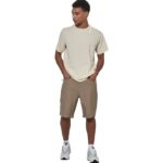 Body Action Regular Fit Tech Pique T-Shirt Summer Sand Ανδρικό Κοντομάνικο Εκρού