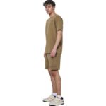 Body Action Regular Fit Tech Pique T-Shirt Covert Green Ανδρικό Κοντομάνικο Λαδί