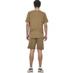 Body Action Regular Fit Tech Pique T-Shirt Covert Green Ανδρικό Κοντομάνικο Λαδί