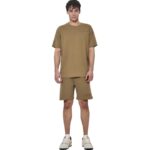 Body Action Regular Fit Tech Pique T-Shirt Covert Green Ανδρικό Κοντομάνικο Λαδί