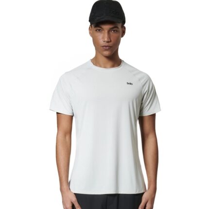 Body Action Lightweight Short-Sleeve Yoga T-Shirt Light Grey Ανδρική Κοντομάνικη Ανοιχτό Γκρι
