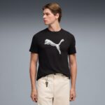 Puma Graphic Cat Logo Tee Ανδρικό Κοντομάνικο Μαύρο