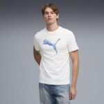 Puma Graphic Cat Logo Tee Ανδρικό Κοντομάνικο Λευκό