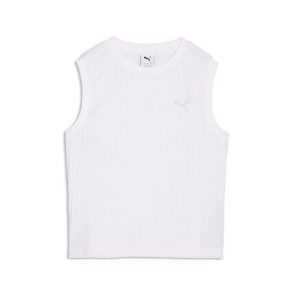 Puma Her Comfort Tank Γυναικεία Αμάνικη Μπλούζα Λευκή