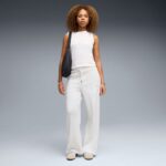 Puma Her Comfort High-West Wide Leg Γυναικείο Παντελόνι Λευκό