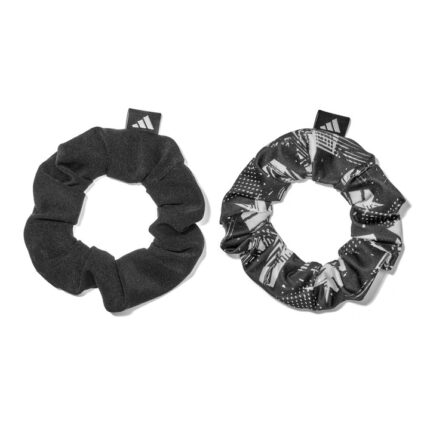 adidas Hair Scrunchies Thin Black & White Λαστιχάκια Μαλλιών Mαύρο / Λευκό