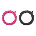 adidas Hair Scrunchies Thin Blck Pink Λαστιχάκια Μαλλιών Mαύρο / Φουξ