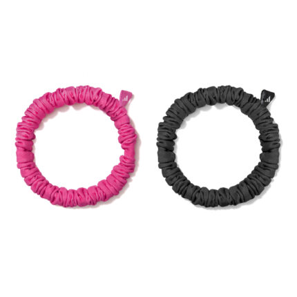 adidas Hair Scrunchies Thin Blck Pink Λαστιχάκια Μαλλιών Mαύρο / Φουξ