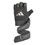 adidas Wrist Wrap Training Gloves Γάντια Γυμναστηρίου Μάυρα Large