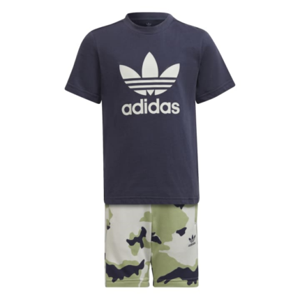 adidas Originals Camo Shorts and Tee Set