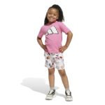 adidas Seasonal Essentials Fun Tee Set Kids Παιδικό Σετ Ροζ / Λευκό