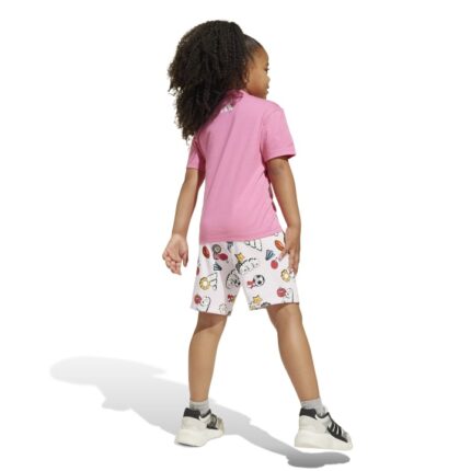 adidas Seasonal Essentials Fun Tee Set Kids Παιδικό Σετ Ροζ / Λευκό