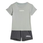 adidas Essentials Tee Set Kids Βρεφικό Σετ Πράσινο Μέντας/ Γκρι