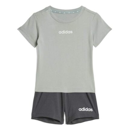 adidas Essentials Tee Set Kids Βρεφικό Σετ Πράσινο Μέντας/ Γκρι