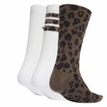 adidas Leo Graphic Socks 3 Pair Pack Κάλτσες Λεοπάρ / Λευκές
