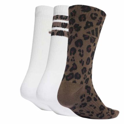 adidas Leo Graphic Socks 3 Pair Pack Κάλτσες Λεοπάρ / Λευκές
