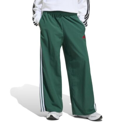 adidas Essentials 3-Stripes Lifestyle Woven Parachute Pants Γυναικείο Παντελόνι Πράσινο