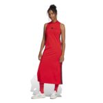 adidas Essentials 3-Stripes Long Racerback Dress Γυναικείο Φόρεμα Κόκκινο