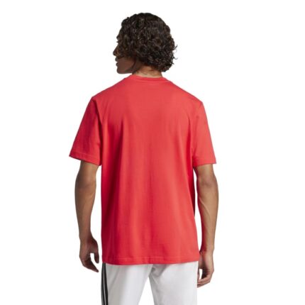 adidas Essentials Small Logo Single Jersey Tee Ανδρικό Κοντομάνικο Κόκκινο
