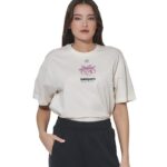 Body Action Short Sleeved Graphic T-Shirt White Alyssum Γυναικεία Κοντομάνικη Λευκή