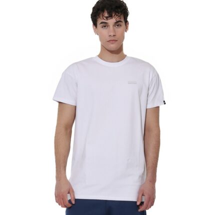 Body Action Slim Fit Stretch Jersey T-Shirt White Ανδρική Κοντομάνικη Λευκή