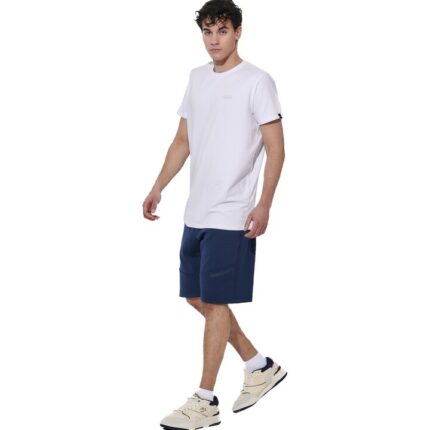 Body Action Slim Fit Stretch Jersey T-Shirt White Ανδρική Κοντομάνικη Λευκή
