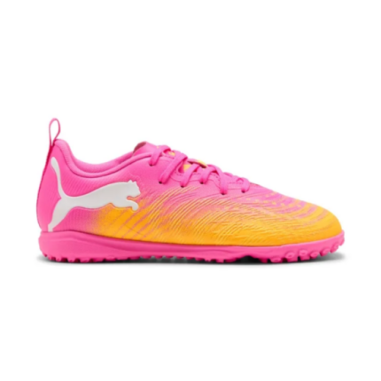 Puma Future 9 Play TT Jr Παιδικά Ποδοσφαιρικά Παπούτσια με Σχάρα Φουξ / Κίτρινα / Γαλάζια