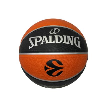 Spalding TF-150 EuroLeague Rubber Basketball Μπάλα Μπάσκετ Πορτοκαλί / Μαύρη