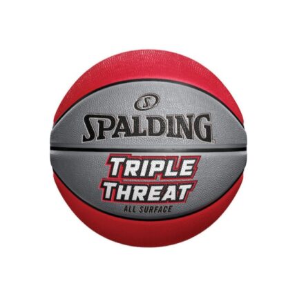 Spalding NBA Triple Threat All Surface Rubber Basketball Μπάλα Μπάσκετ Κόκκινη / Γκρι