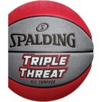 Spalding NBA Triple Threat All Surface Rubber Basketball Μπάλα Μπάσκετ Κόκκινη / Γκρι